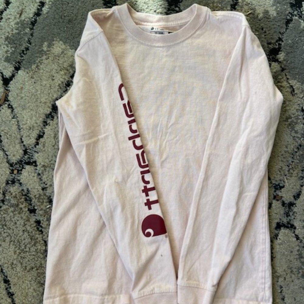 Light Pink Carhartt Longsleeve T (Size XS 0-2) Perfect Condition